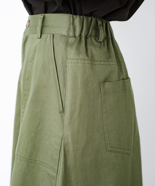 haco!(ハコ)の「スカートだっておしとやかにしなくて大丈夫!じゃぶじゃぶ洗えて気軽にはけるベイカースカート by que made me + PBP(スカート・レディース・カーキ・SMALL/MEDIUM/LARGE/X-LARGE)」の18枚目の写真