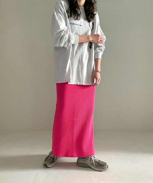 FREAK'S STORE（フリークスストア）の「カラーリブカットスカート（スカート・レディース・ブラック/ピンク/イエロー/ブルー・ﾌﾘ-）」の21枚目の写真