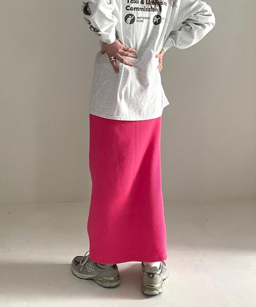 FREAK'S STORE（フリークスストア）の「カラーリブカットスカート（スカート・レディース・ブラック/ピンク/イエロー/ブルー・ﾌﾘ-）」の20枚目の写真