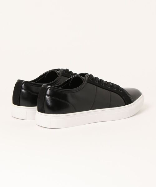 UNION STATION（ユニオンステーション）の「コンビシンセティックレザースニーカー（スニーカー・メンズ・ブラック/ホワイト・M/L）」の3枚目の写真