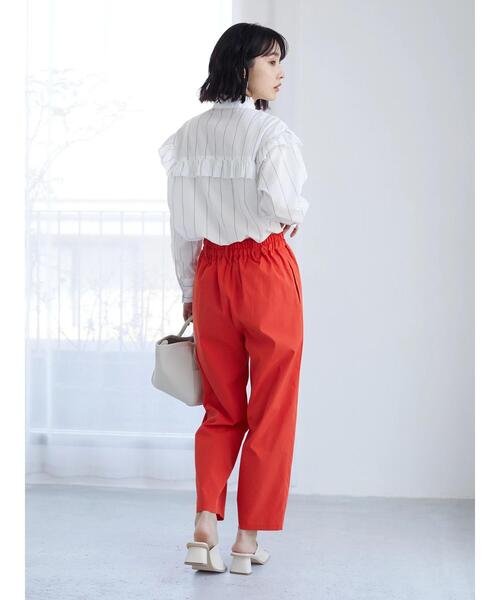 Green　Parks（グリーンパークス）の「スポーティストレートパンツ（その他パンツ・レディース・レッド/カーキ/ダークグレー・FREE）」の10枚目の写真