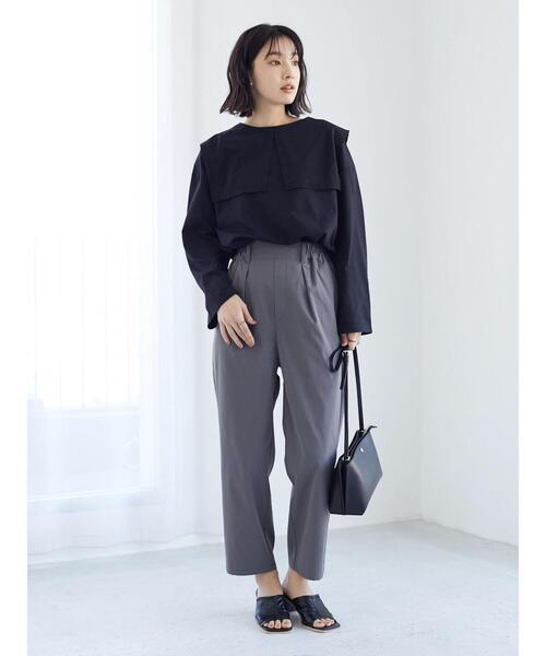 Green　Parks（グリーンパークス）の「スポーティストレートパンツ（その他パンツ・レディース・レッド/カーキ/ダークグレー・FREE）」の5枚目の写真