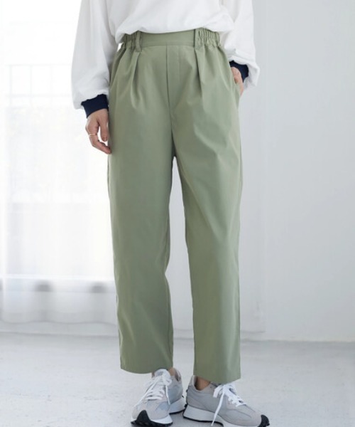 Green　Parks（グリーンパークス）の「スポーティストレートパンツ（その他パンツ・レディース・レッド/カーキ/ダークグレー・FREE）」の2枚目の写真