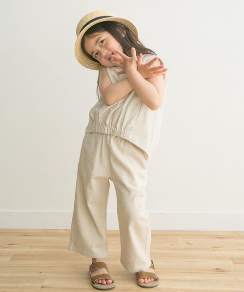 URBAN RESEARCH DOORS（アーバンリサーチドアーズ）の「『一部WEB限定サイズ』ストレッチリネンイージーパンツ(KIDS)（その他パンツ・キッズ・グリーン系その他/ベージュ・120/105/150/135）」の7枚目の写真