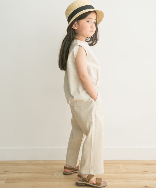 URBAN RESEARCH DOORS（アーバンリサーチドアーズ）の「『一部WEB限定サイズ』ストレッチリネンイージーパンツ(KIDS)（その他パンツ・キッズ・グリーン系その他/ベージュ・120/105/150/135）」の8枚目の写真