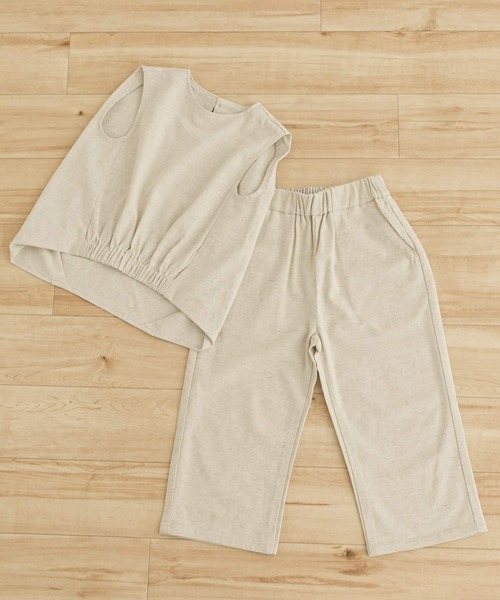 URBAN RESEARCH DOORS（アーバンリサーチドアーズ）の「『一部WEB限定サイズ』ストレッチリネンイージーパンツ(KIDS)（その他パンツ・キッズ・グリーン系その他/ベージュ・120/105/150/135）」の14枚目の写真