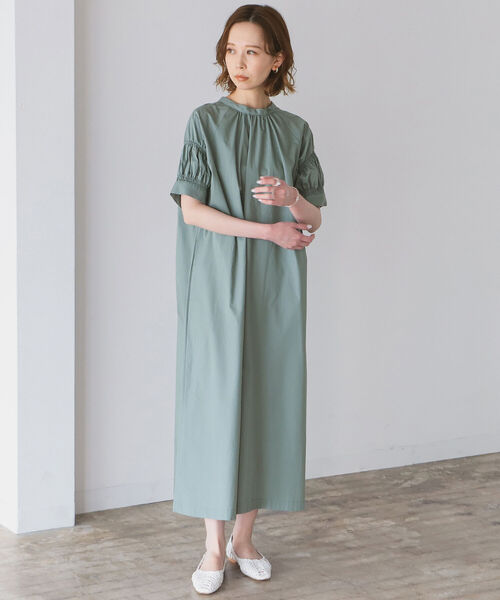 B:MING by BEAMS(ビーミングバイビームス)の「B:MING by BEAMS / 2WAY シャーリングワンピース 22SS(ワンピース・レディース・オリーブ/スミクロ/ブルー系・SMALL/MEDIUM)」の10枚目の写真