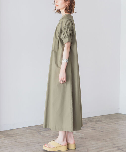 B:MING by BEAMS(ビーミングバイビームス)の「B:MING by BEAMS / 2WAY シャーリングワンピース 22SS(ワンピース・レディース・オリーブ/スミクロ/ブルー系・SMALL/MEDIUM)」の13枚目の写真