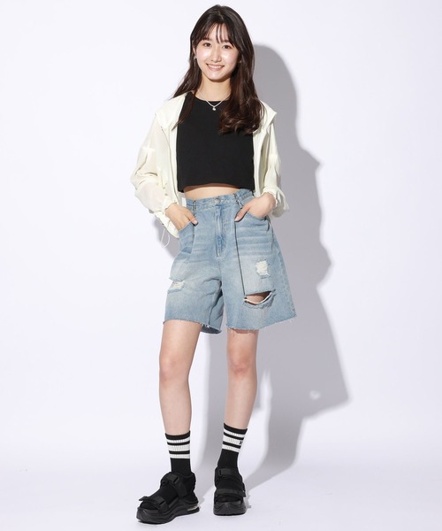 repipi armario(レピピ アルマリオ)の「シアーフードパーカー(パーカー・キッズ・アイボリー/ミント・SMALL/MEDIUM/LARGE)」の16枚目の写真