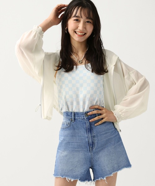 repipi armario(レピピ アルマリオ)の「シアーフードパーカー(パーカー・キッズ・アイボリー/ミント・SMALL/MEDIUM/LARGE)」の4枚目の写真