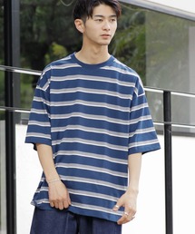 レトロボーダー オーバーサイズ Tシャツ