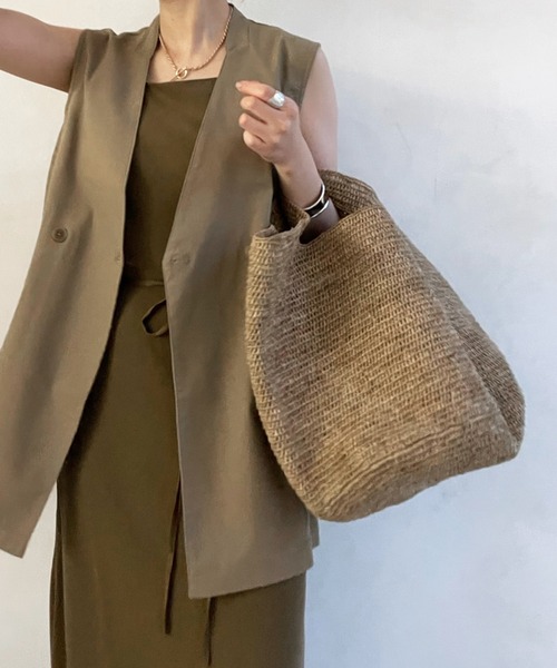 DouDou（ドゥドゥ）の「【WEB限定】ハーフ丈ジレ（ベスト）」 - WEAR