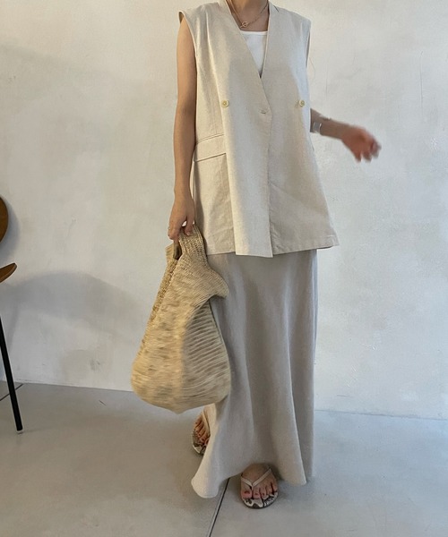 DouDou（ドゥドゥ）の「【WEB限定】ハーフ丈ジレ（ベスト）」 - WEAR