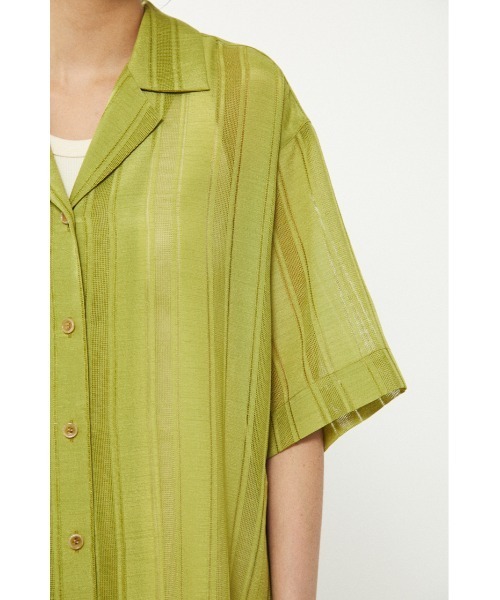 BLACK BY MOUSSY（ブラックバイマウジー）の「open collar shirt（オープンカラーシャツ）（シャツ/ブラウス・レディース・ライム/ブラック・FREE）」の17枚目の写真