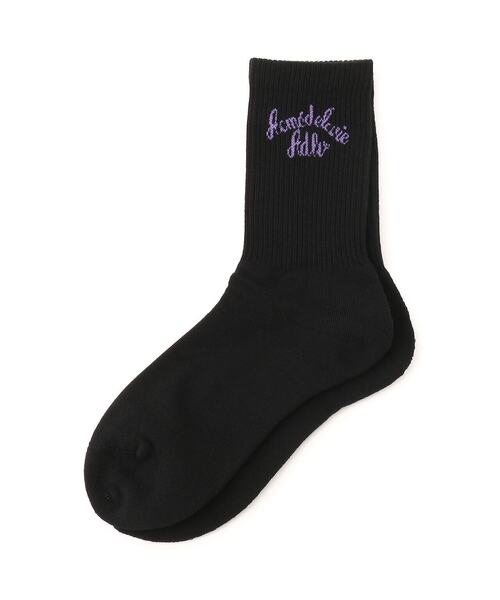 L.H.P（エルエイチピー）の「ACME' DE LA VIE/アクメドラビ/SCRIPT LOGO SOCKS（ソックス/靴下・レディース・ブラック/アイボリー・1/2）」の7枚目の写真