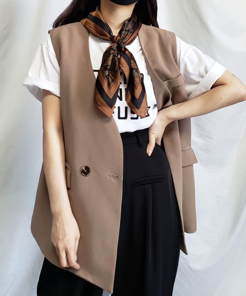 me+em select(ミームセレクト)の「トロミシルキーフラワーペイズリースカーフ(バンダナ/スカーフ・レディース・ブラック/ブルー/ブラウン・FREE)」の15枚目の写真