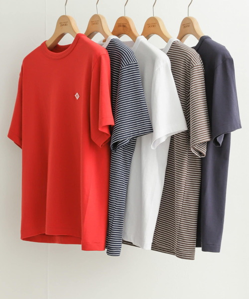 DANTON（ダントン）の「DANTON　T-SHIRTS（Tシャツ/カットソー・レディース・ネイビー/ブラウン系その他/ブルー系その他/ホワイト/レッド・34）」の15枚目の写真