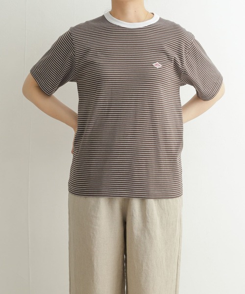 DANTON（ダントン）の「DANTON　T-SHIRTS（Tシャツ/カットソー・レディース・ネイビー/ブラウン系その他/ブルー系その他/ホワイト/レッド・34）」の13枚目の写真