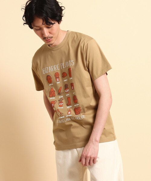 40ｃｔ＆525（フォーティーカラッツアンドゴーニーゴ）の「ビザールプランツ 半袖Tシャツ（Tシャツ/カットソー・メンズ・ホワイト/ブラック/カーキ/キャメル・01/02/03/04）」の4枚目の写真