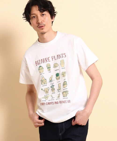 40ｃｔ＆525（フォーティーカラッツアンドゴーニーゴ）の「ビザールプランツ 半袖Tシャツ（Tシャツ/カットソー・メンズ・ホワイト/ブラック/カーキ/キャメル・01/02/03/04）」の14枚目の写真