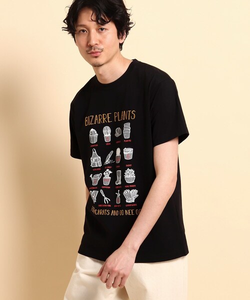 40ｃｔ＆525（フォーティーカラッツアンドゴーニーゴ）の「ビザールプランツ 半袖Tシャツ（Tシャツ/カットソー・メンズ・ホワイト/ブラック/カーキ/キャメル・01/02/03/04）」の15枚目の写真