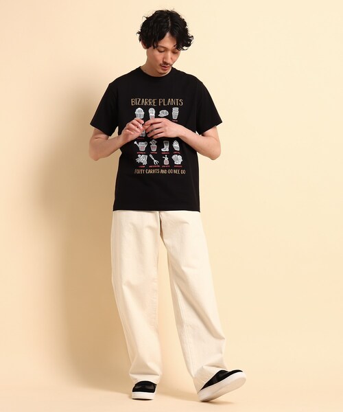 40ｃｔ＆525（フォーティーカラッツアンドゴーニーゴ）の「ビザールプランツ 半袖Tシャツ（Tシャツ/カットソー・メンズ・ホワイト/ブラック/カーキ/キャメル・01/02/03/04）」の16枚目の写真