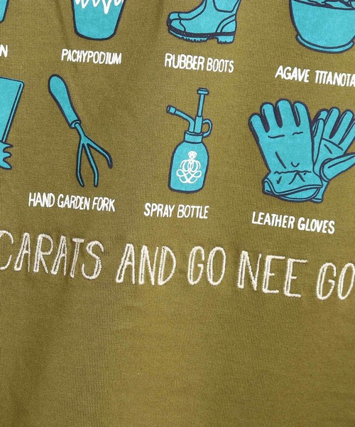 40ｃｔ＆525（フォーティーカラッツアンドゴーニーゴ）の「ビザールプランツ 半袖Tシャツ（Tシャツ/カットソー・メンズ・ホワイト/ブラック/カーキ/キャメル・01/02/03/04）」の12枚目の写真