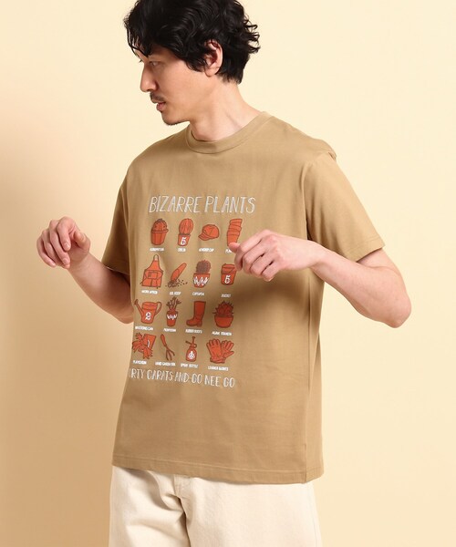40ｃｔ＆525（フォーティーカラッツアンドゴーニーゴ）の「ビザールプランツ 半袖Tシャツ（Tシャツ/カットソー・メンズ・ホワイト/ブラック/カーキ/キャメル・01/02/03/04）」の22枚目の写真