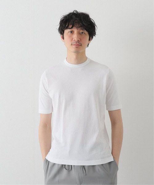 EDIFICE(エディフィス)の「【FILIPPO DE LAURENTIIS】14ゲージ ニットTシャツ(ニット/セーター・メンズ・ホワイト/イエロー/ブルー/ブラウン系その他/ライトグレー/チャコールグレー・48/50/52)」の2枚目の写真