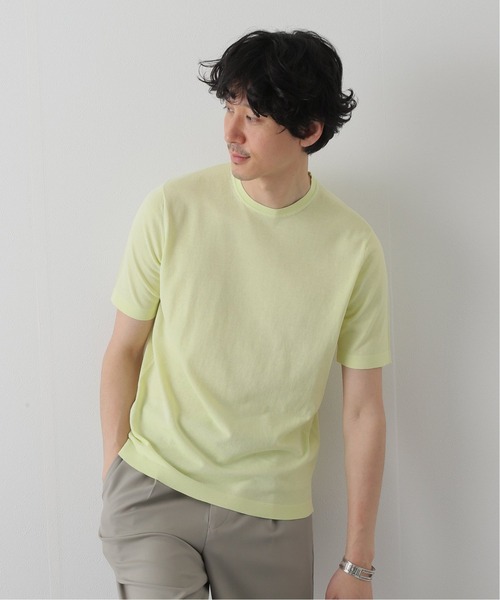 EDIFICE(エディフィス)の「【FILIPPO DE LAURENTIIS】14ゲージ ニットTシャツ(ニット/セーター・メンズ・ホワイト/イエロー/ブルー/ブラウン系その他/ライトグレー/チャコールグレー・48/50/52)」の6枚目の写真