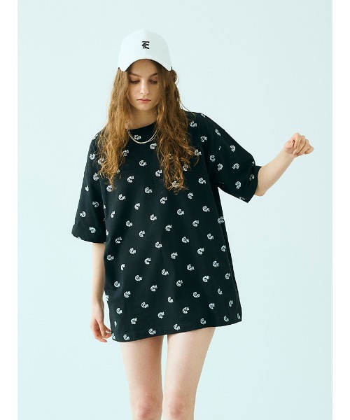 ENVYM（アンビー）の「オールロゴＢＩＧＴＥＥ（Tシャツ/カットソー・レディース・ブラック/ホワイト/ベージュ・FREE）」の3枚目の写真