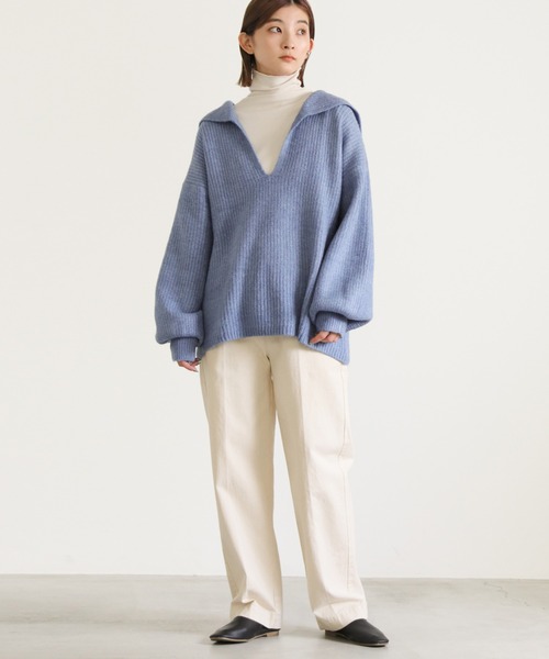 select MOCA（セレクトモカ）の「セーラーカラーボリュームリブニット