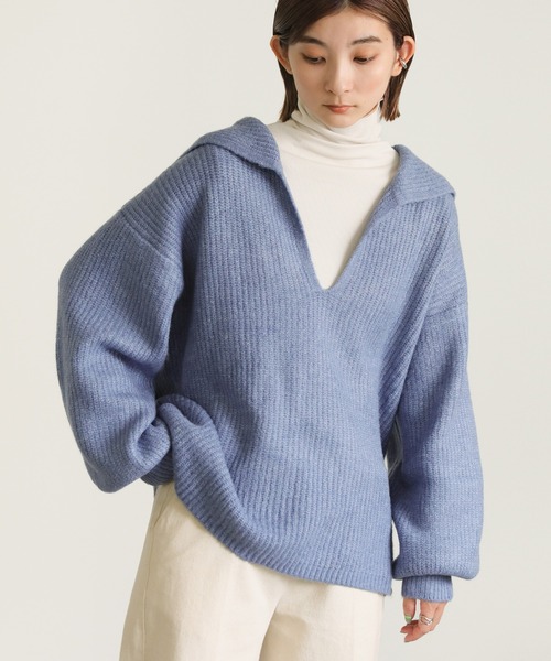 select MOCA（セレクトモカ）の「セーラーカラーボリュームリブニット