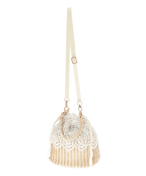Edit Sheen（エディットシーン）の「コットンレース巾着バッグ（かごバッグ・レディース・その他1/その他2・FREE）」の9枚目の写真