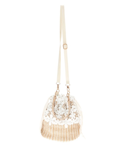 Edit Sheen（エディットシーン）の「コットンレース巾着バッグ（かごバッグ・レディース・その他1/その他2・FREE）」の12枚目の写真