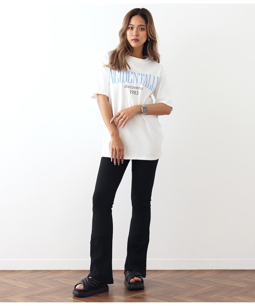 ANAP(アナップ)の「ランダムリブフレアパンツ(その他パンツ・レディース・ダークグレー/ブラック/モスグリーン・FREE)」の10枚目の写真