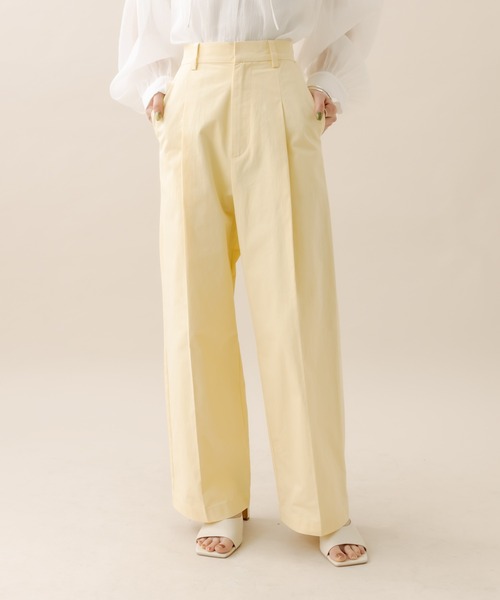 mline（エムライン）の「[mline] トラウザーパンツ（その他パンツ・レディース・イエロー/オフホワイト/ベージュ・2/1）」の7枚目の写真