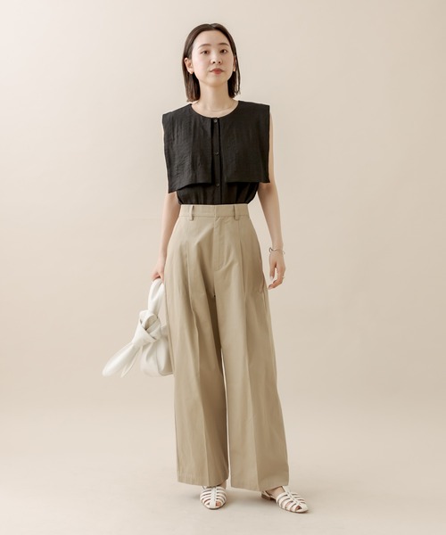 mline（エムライン）の「[mline] トラウザーパンツ（その他パンツ・レディース・イエロー/オフホワイト/ベージュ・2/1）」の8枚目の写真