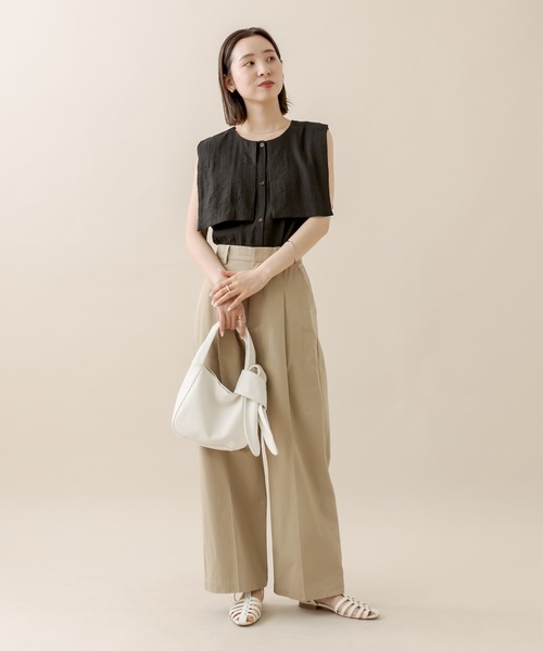 mline（エムライン）の「[mline] トラウザーパンツ（その他パンツ・レディース・イエロー/オフホワイト/ベージュ・2/1）」の9枚目の写真