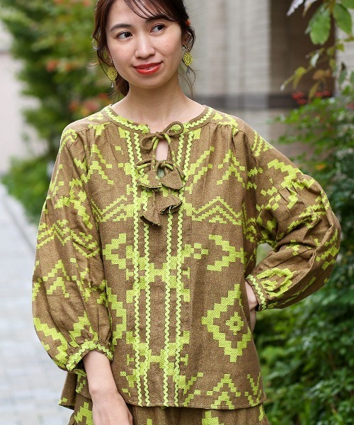 【セール】ナバホジャカードプルオーバー（シャツ/ブラウス）｜チチカカ（チチカカ）