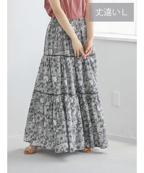 AMERICAN HOLIC(アメリカンホリック)の「丈違いティアードFlowerスカート(スカート・レディース・ネイビー/イエロー/ブラウン・L/M)」の9枚目の写真
