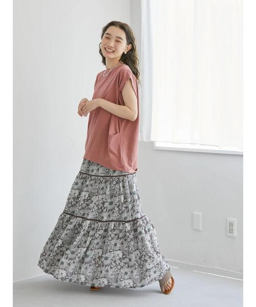 AMERICAN HOLIC(アメリカンホリック)の「丈違いティアードFlowerスカート(スカート・レディース・ネイビー/イエロー/ブラウン・L/M)」の13枚目の写真