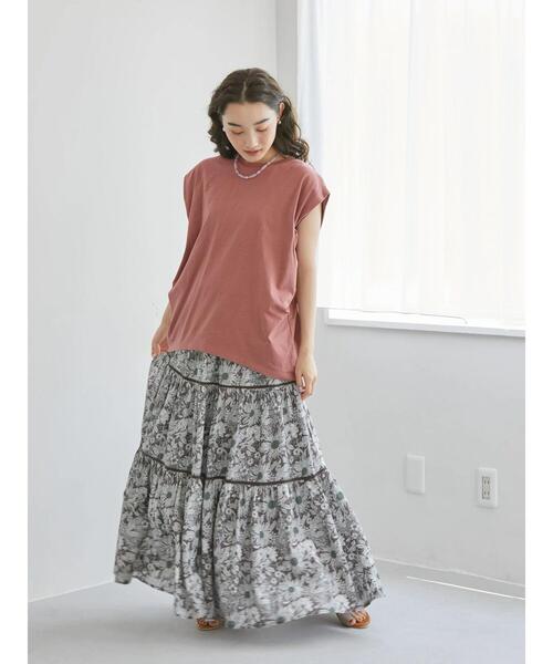 AMERICAN HOLIC(アメリカンホリック)の「丈違いティアードFlowerスカート(スカート・レディース・ネイビー/イエロー/ブラウン・L/M)」の14枚目の写真
