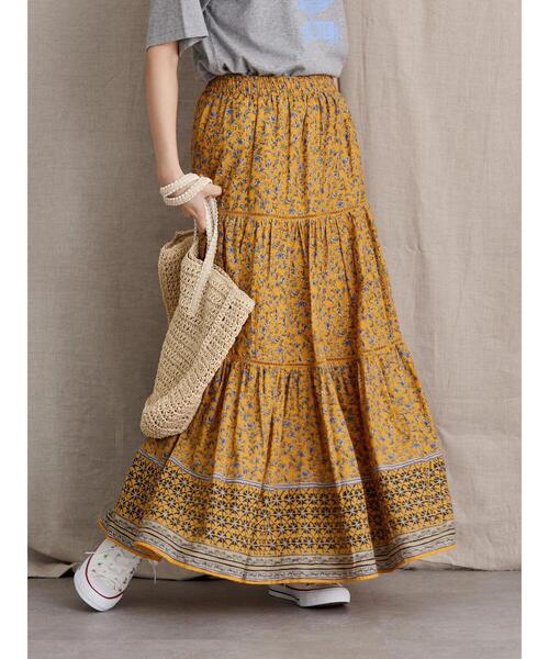 AMERICAN HOLIC(アメリカンホリック)の「丈違いティアードFlowerスカート(スカート・レディース・ネイビー/イエロー/ブラウン・L/M)」の18枚目の写真