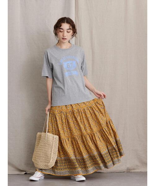 AMERICAN HOLIC(アメリカンホリック)の「丈違いティアードFlowerスカート(スカート・レディース・ネイビー/イエロー/ブラウン・L/M)」の21枚目の写真
