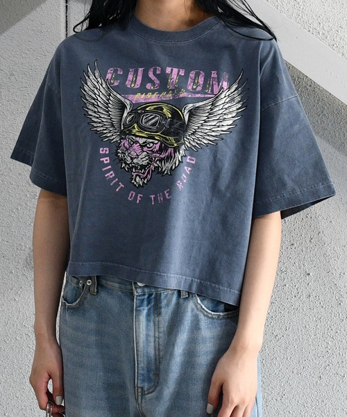 sango（sango）の「カスタムピグメントTシャツ（Tシャツ/カットソー・レディース・チャコールグレー/ネイビー/ホワイト系その他・FREE）」の3枚目の写真