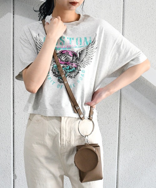 sango（sango）の「カスタムピグメントTシャツ（Tシャツ/カットソー・レディース・チャコールグレー/ネイビー/ホワイト系その他・FREE）」の4枚目の写真