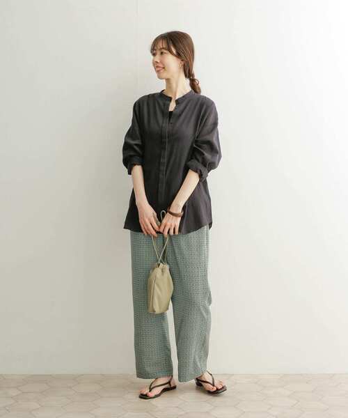 URBAN RESEARCH DOORS(アーバンリサーチドアーズ)の「ジオメトリックイージーパンツ(その他パンツ・レディース・グリーン/ボルドー・MEDIUM)」の8枚目の写真