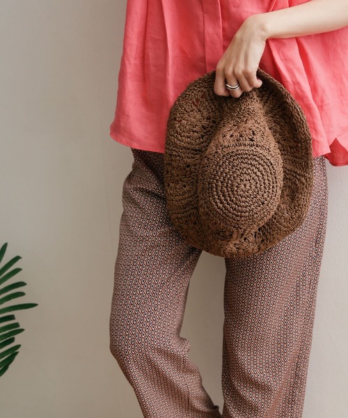 URBAN RESEARCH DOORS(アーバンリサーチドアーズ)の「ジオメトリックイージーパンツ(その他パンツ・レディース・グリーン/ボルドー・MEDIUM)」の9枚目の写真