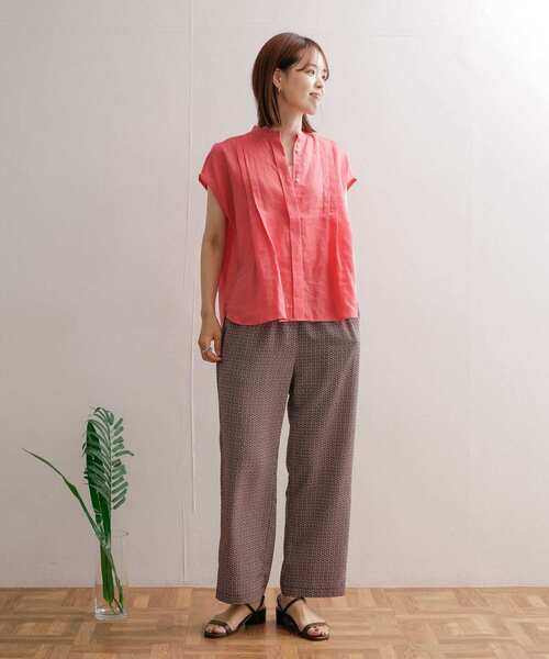 URBAN RESEARCH DOORS(アーバンリサーチドアーズ)の「ジオメトリックイージーパンツ(その他パンツ・レディース・グリーン/ボルドー・MEDIUM)」の12枚目の写真